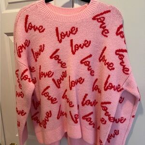 Pink and Red Valentine’s Love Sweater